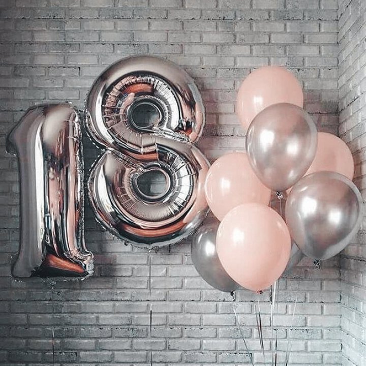 Фольгированный шар Серебряная Цифра в Тюмени