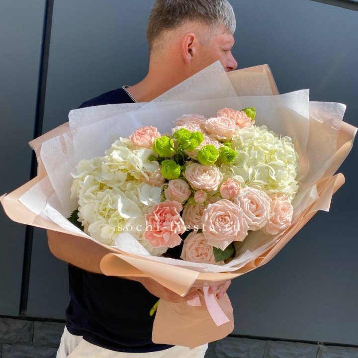 Авторский букет "Нежный крем" в Тюмени