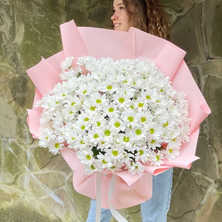  Букет хризантем "Крем" в Тюмени