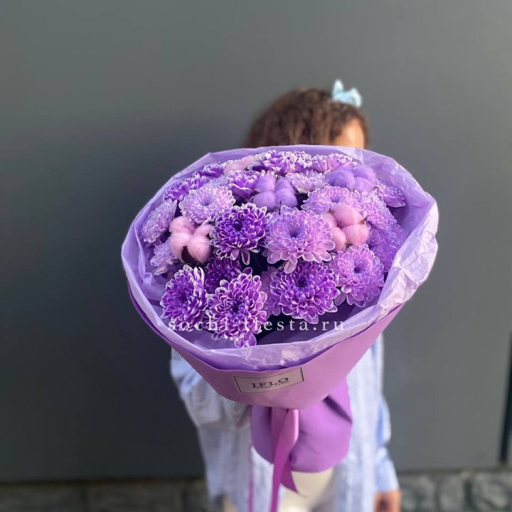 Хризантемы с хлопком в Тюмени