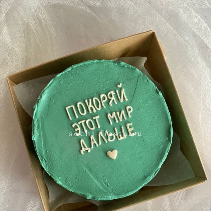 Бенто-торт "Покоряй этот мир" в Тюмени