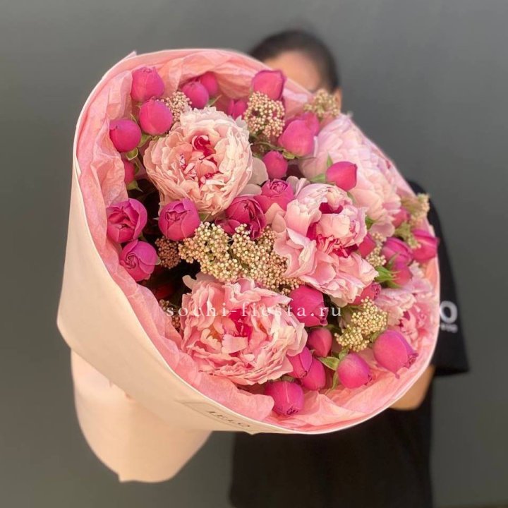  Букет с пионами "Преференс" в Тюмени