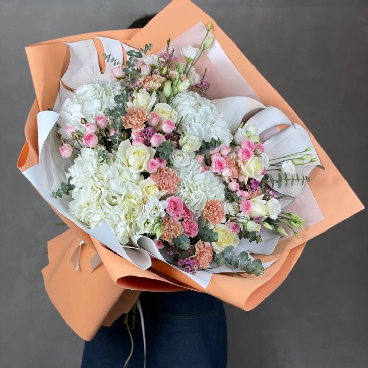 Макси-букет кремовый в Тюмени