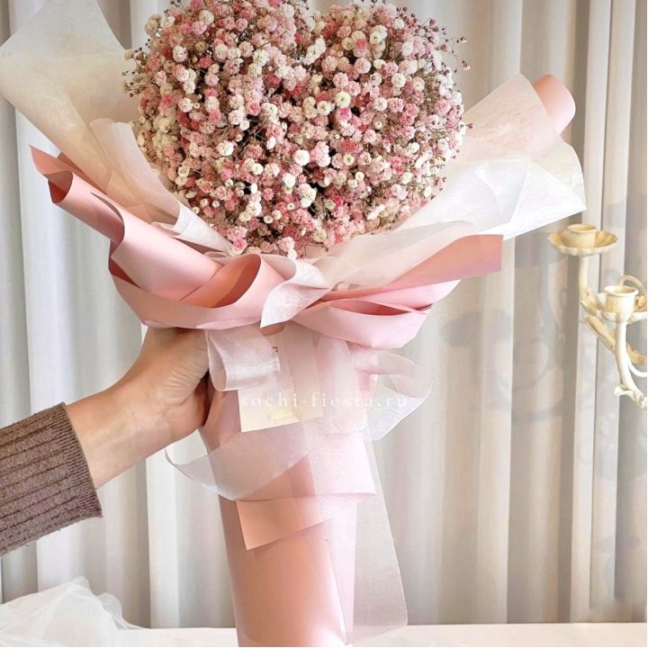 Сердце из гипсофилы  в Тюмени