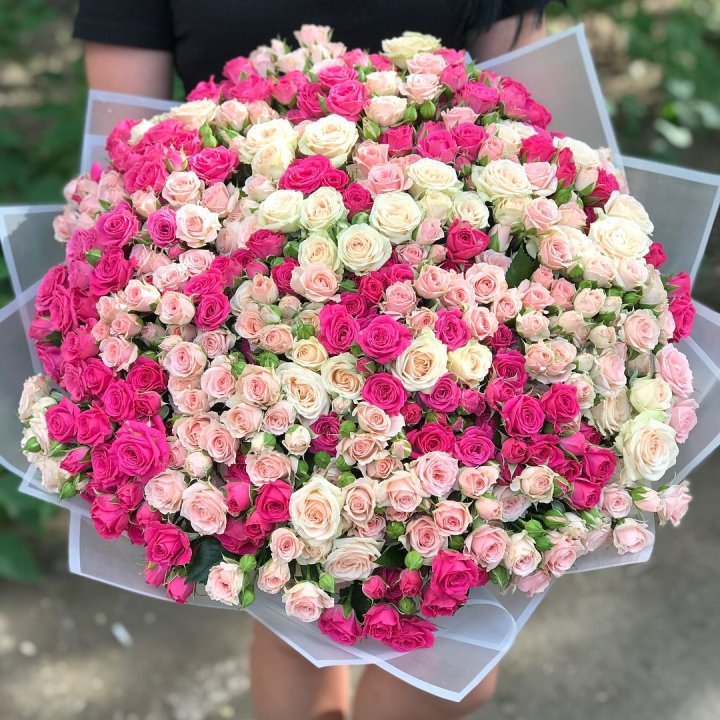 101 кустовая роза в Тюмени