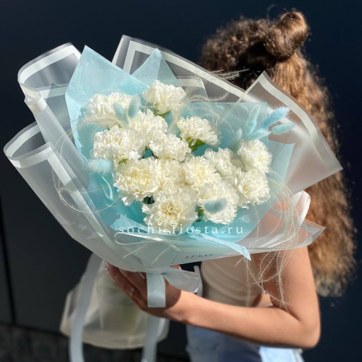 Воздушный букет из диантусов  в Тюмени