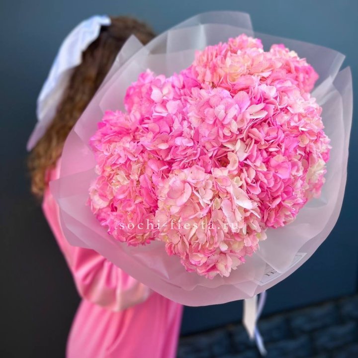 7 ярко розовых гортензий в Тюмени