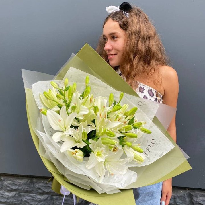 Букет  лилий "Изумруд" в Тюмени