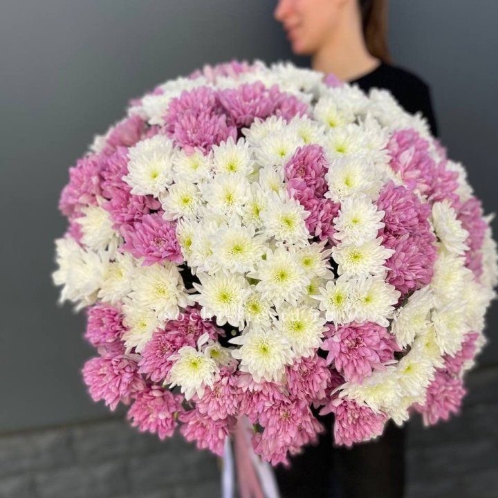  Букет 25 хризантем микс в Тюмени