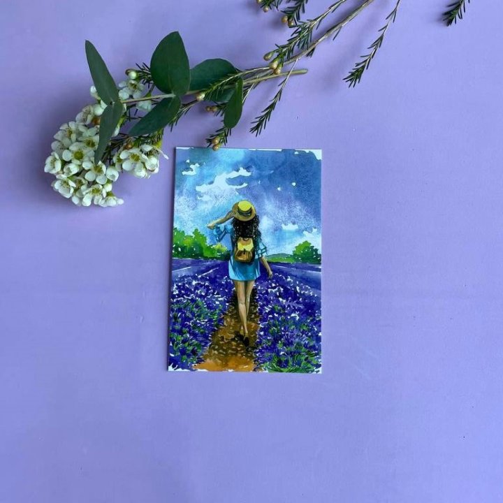 Открытка к букету "Цветочная дорога" в Тюмени