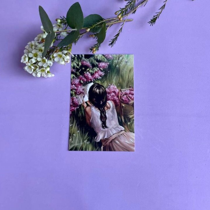 Открытка к букету "Среди пионов" в Тюмени