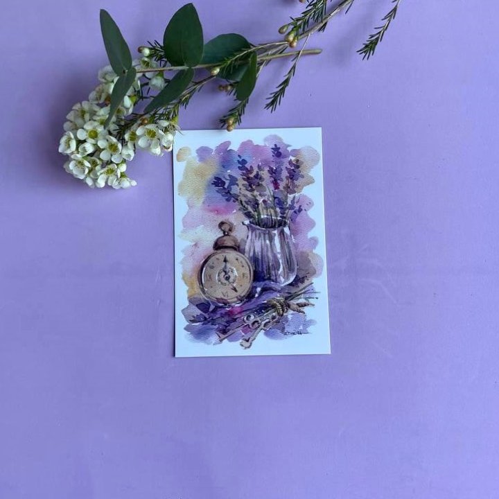 Открытка к букету "Часы" в Тюмени
