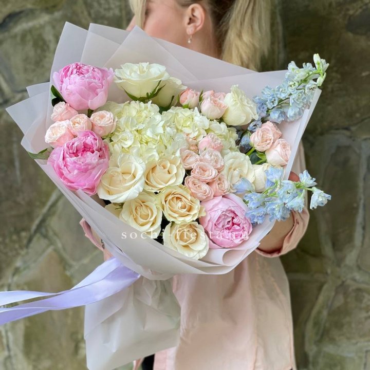 Букет с пионами "Богема" в Тюмени