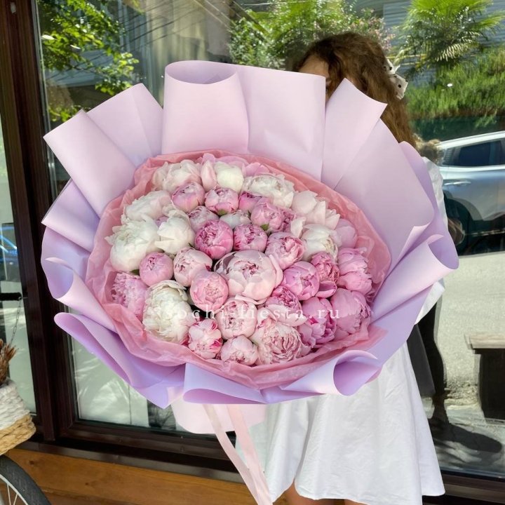 51 розовый пион в Тюмени