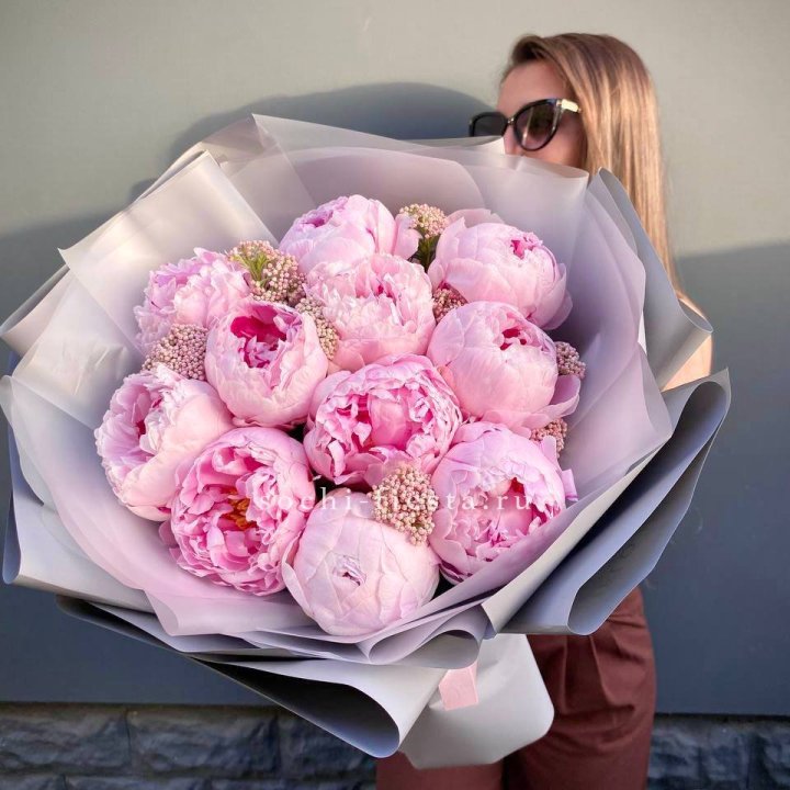 Букет с пионами "Стайл" в Тюмени