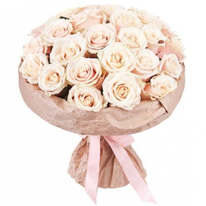 25 кремовых роз "Craft" в Тюмени