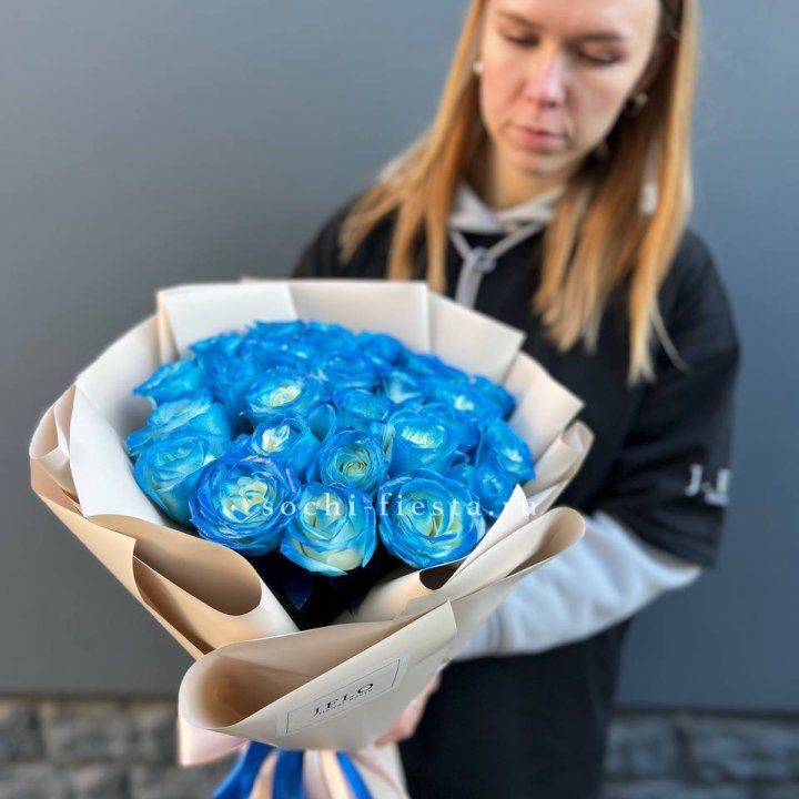 Букет синих роз блю логан в Тюмени
