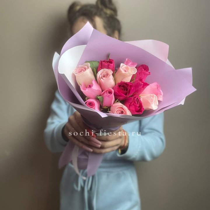 Букет из 15 роз Микс (Кения) в Тюмени