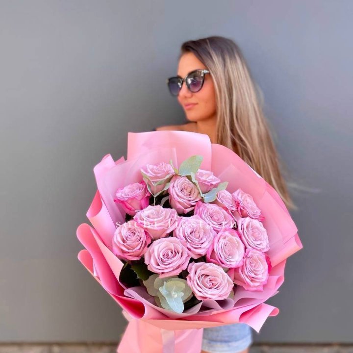 Букет розовых роз 2 в Тюмени