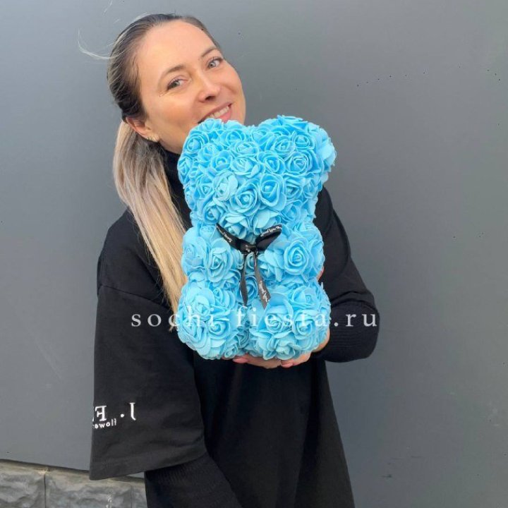 Игрушка медведь голубая в Тюмени