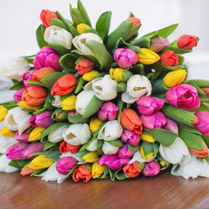 79 тюльпанов "Рандом" в Тюмени
