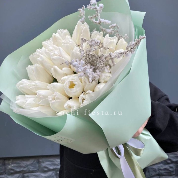 Букет белых тюльпанов "Бьянко" в Тюмени